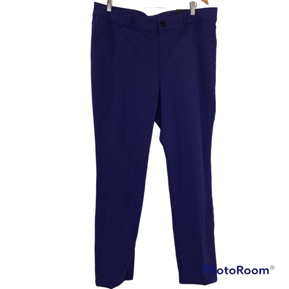 NEW NWT LANE BRYANT purple The Jegging pants size 18 purple stretch pants - Picture 1 of 11